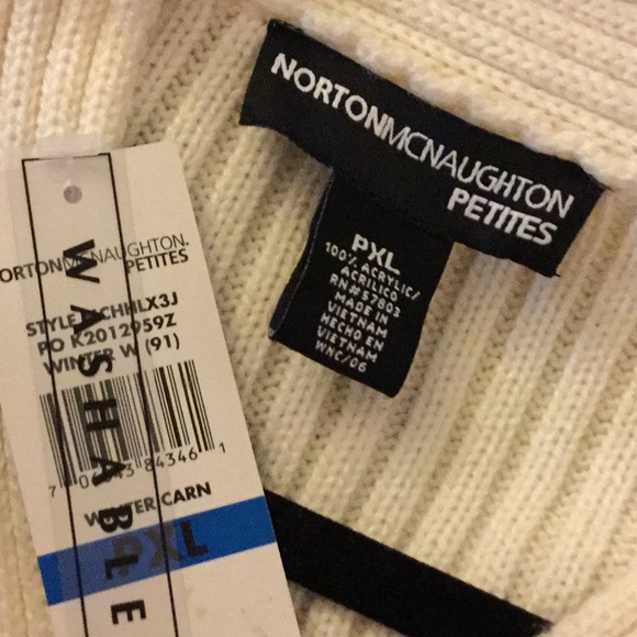 Norton Mcnaughton petites winter white sweater - Picture 3 of 4
